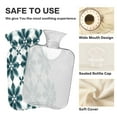 thumbnail image 4 of 2L Hot Water Bottle with Soft Velvet Cover PVC Hot Water Bag for Pain Relief Long-Lasting Warmth Dark Green Geometric Flowers, 4 of 8