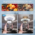 thumbnail image 6 of 24" Bladeless Ceiling Fans with Lights and Remote/APP/Voice Control, Low Profile Ceiling Fan with RGB Lights, Smart Flush Mount Ceiling for 6 Speeds Timing Reversible, 6 of 12