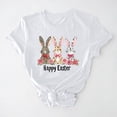 thumbnail image 1 of UPPADA Easter Femmes Oeufs Imprimé T-Shirts Heureux Easter Graphique Bunny Lapin Mignon T-Shirts Manches Courtes Décontracté Col Rond T-Shirts Été Basique Coupe Régulière Chemises Blanc,m, 1 of 5