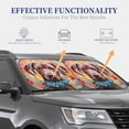 thumbnail image 3 of Kdxio Painted Flower Puppy Print 2-Piece Sun Shade Front Windshield - Foldable Car Front Window Sunshades for Most Sedans SUV Truck, 3 of 6