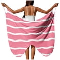 thumbnail image 3 of NSLGXD Sortie de Plage pour Femmes, Paréo Tendance à Rayures Imprimées, Sorties de Plage d'Été à Bretelles Spaghetti, Robe de Plage pour Maillot de Bain, Sorties de Plage Roses, Taille P-5TG, 3 of 10