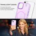 thumbnail image 4 of Funda para teléfono BENTOBEN compatible con iPhone 15 Plus, color morado claro, 4 of 8
