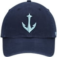thumbnail image 2 of Men's '47 Deep Sea Blue Seattle Kraken Clean Up Adjustable Hat, 2 of 4