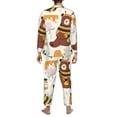 thumbnail image 5 of Bingfone Men'S Pajama Set 2 Piece Loungewear Pjs, Long Sleeve With Pajama Pants-Cute Bee Honey Jar Hive Bear, 5 of 9
