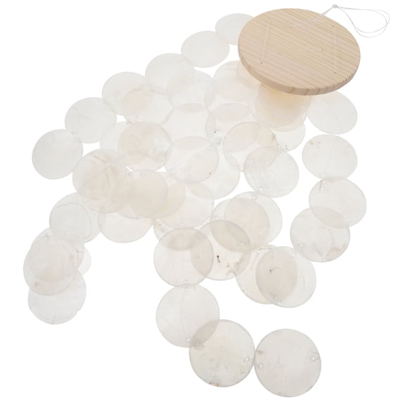 OFFIGAM White Shell Wind Bell Hanging Decor Perfect for Garden Patio and Home