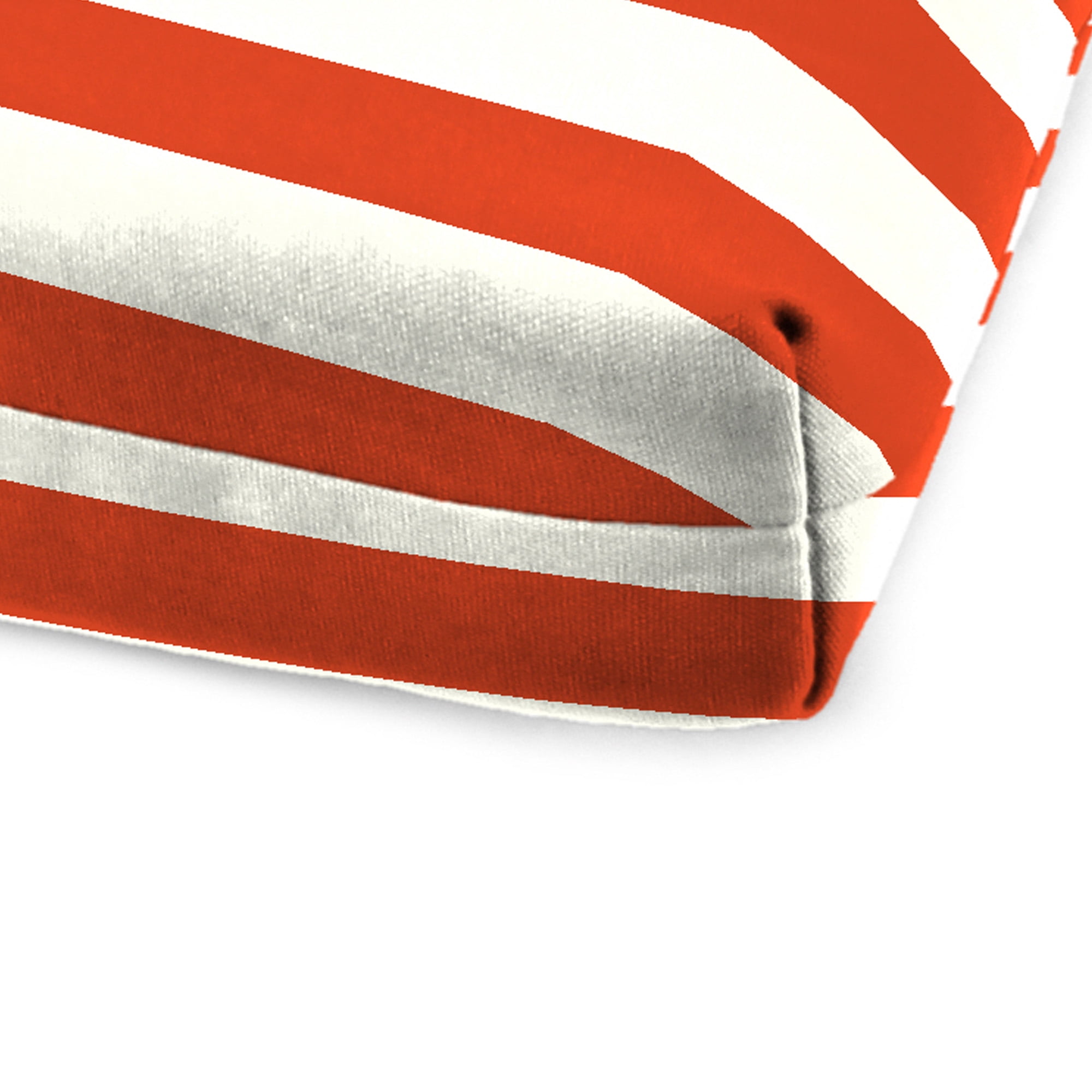 Jordan Manufacturing 72" x 23" Congo Gourd Orange and White Stripe Rectangular Outdoor Chaise Lounge Cushion with Ties and Hanger Loop