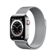 Apple Watch Series 6 GPS + Cellular, 40mm Silver Stainless Steel Case with Silver Milanese Loop