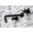 thumbnail image 3 of Kingston Brass KS6020DX Concord Two-Handle Wall Mount Roman Tub Faucet, Matte Black, 3 of 7
