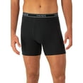 thumbnail image 3 of Hanes Men’s Value Stretch Boxer Briefs, Black, 3-Pack, 3 of 7
