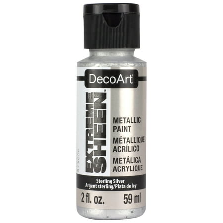 UPC: 0766218096920 | DecoArt Extreme Sheen Acrylic Color  2 oz.  Sterling Silver