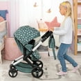 thumbnail image 6 of Bayer Design Dolls: Pram Xeo: Stars Green & White - Matching Handbag, Adjustable Handle, For Dolls Up To 20", Ages 3+, 6 of 8