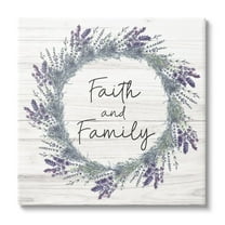 Stupell Industries Faith and Family Sign Blue Hyacinth Florals Wild Thistle, 30 x 30, Design by ND Art