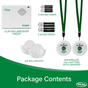Smart Caregiver Two Call Buttons & Wireless Caregiver Pager