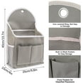 thumbnail image 2 of 2 Pack Wall Hanging Storage Bag with Pocket, Fabric Organizer Basket with Sticky Hook, Over The Door Caddy Organizer Box for Closet Dormitory Bedroom Bathroom Office Home Kitchen (Grey), 2 of 7