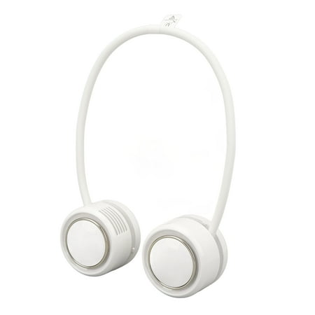 

2024 3 Gear Foldable Neck Hanging Fan Silent 3 Level Bladeless Folding Neck Hanging Fan for School 1600mAh White