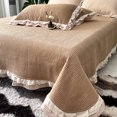 thumbnail image 2 of Colcha fina acolchada con volantes de encaje, funda de cama, colchón, Sábana, colcha de verano con fundas de almohada, tamaño Queen, 3 uds., 2 of 5