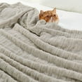 thumbnail image 6 of Home Soft Things Derby Double Sided Faux Fur Throw Blanket Solid Color Fuzzy Super Soft Cozy Plush Throw - Light Grey - 50" x 60", 6 of 9