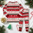 thumbnail image 3 of Weebloom Girls Christmas Pajamas Xmas Boys Themed Long Sleeve With Festive Print Holiday Family Soft Two Piece Kids Girls Sleepwear Pajama Red 6-7 Years, 3 of 3