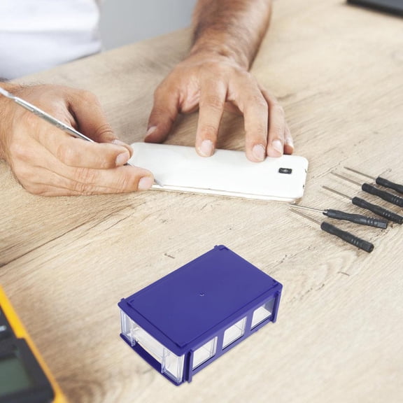 NIAIZEK Modular Blue Plastic Craft Storage Drawers for Efficient Workspace Organization