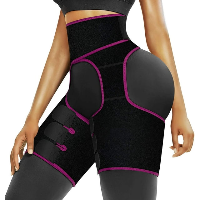 Entrenador de cintura y muslos Levantador de glúteos Neopreno Levantamiento de cadera Muslo Adelgazante Recortador de sudor Tallas grandes Mujeres y hombres Entrenamiento 3X-Large 190159 Rose Red Jormftte WRMH-737-3