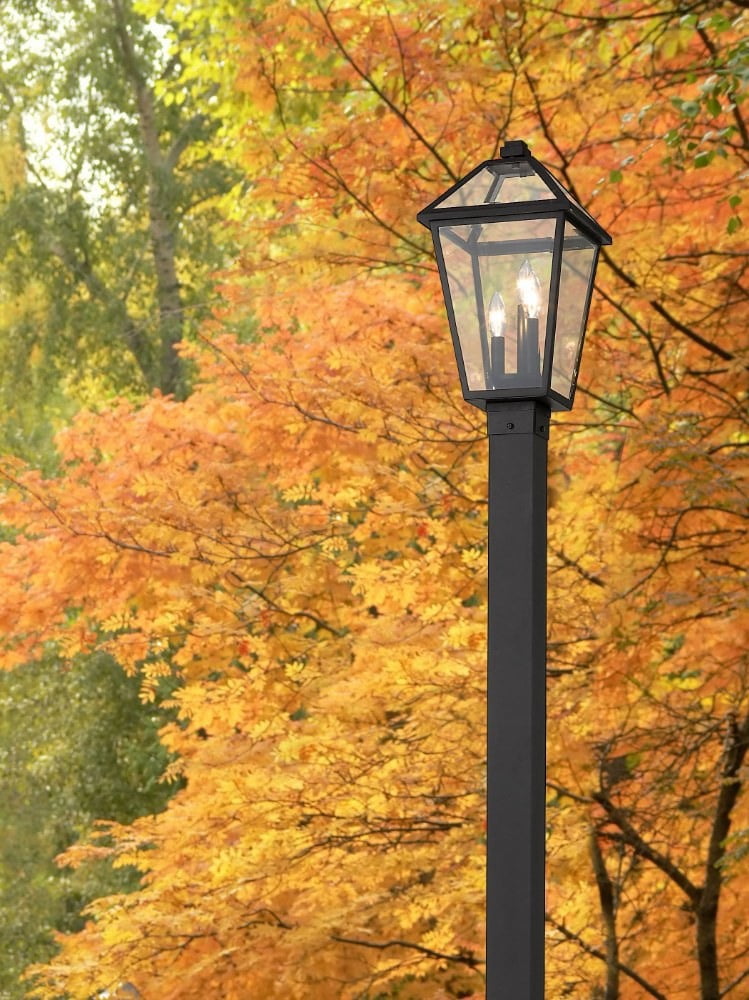3 Light Outdoor Post Mount Lantern In Traditional Style 10 Inches Wide By 114 Inches High-Black Finish Z-Lite 579Phbs-536P-Bk