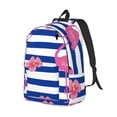 thumbnail image 2 of Balery Flamingo Vintage Canvas Backpack for Men and Women - Large Capacity, Durable Travel Laptop Bag for School, Work, Hiking, and Outdoor Activities, 2 of 7