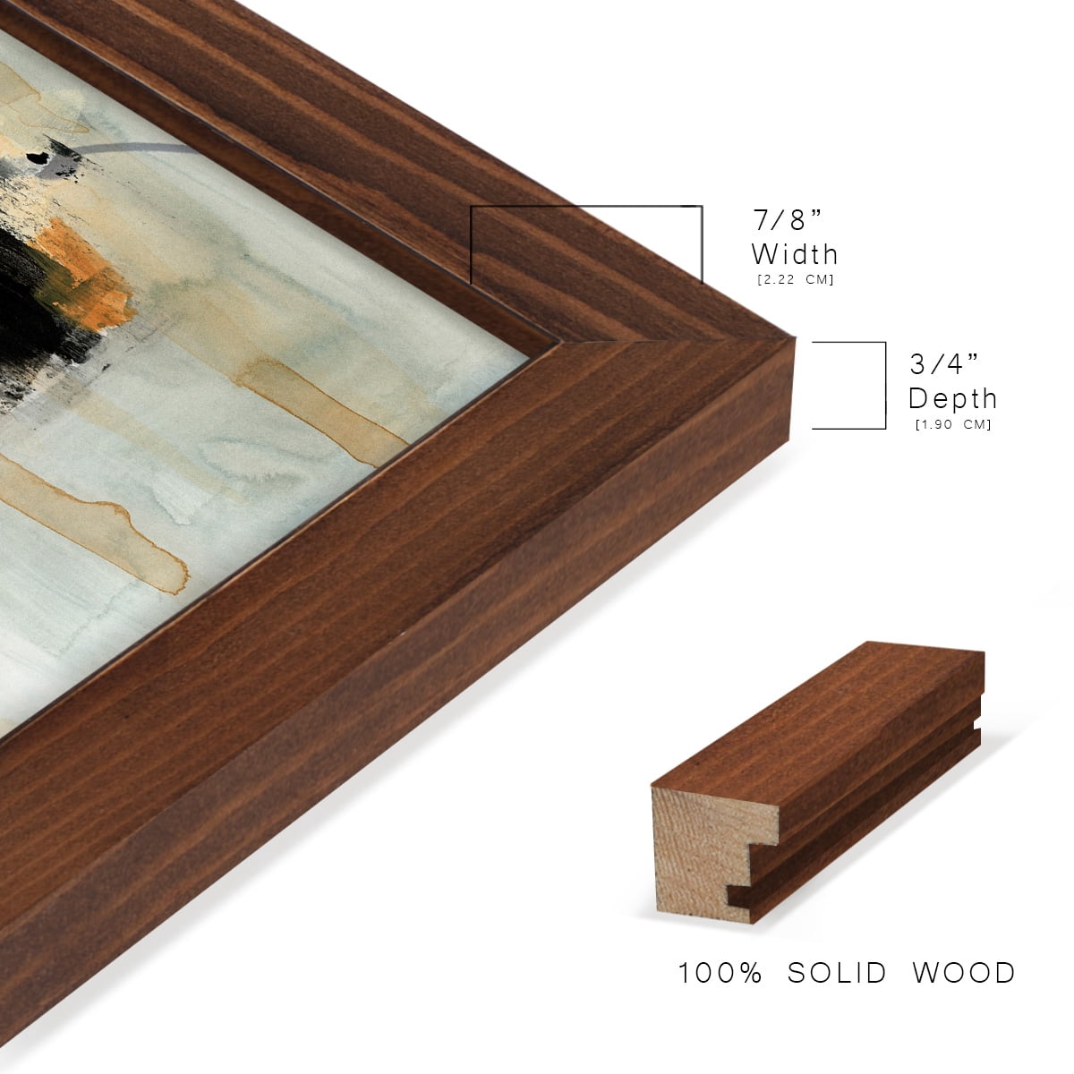 Seria I - Framed Print w/glass - Chestnut