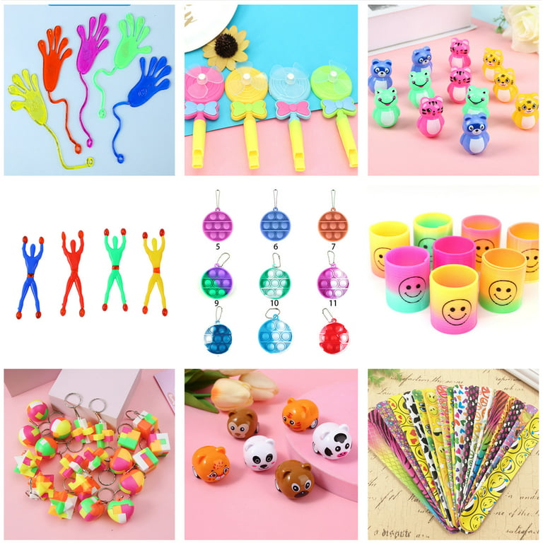 Fun Little Toys 100pcs Assorted Party Toys Set, Treasure Box Toys for Classroom Prizes, Piata Stuffer, Carnival Prizes, Party Favors for Kids