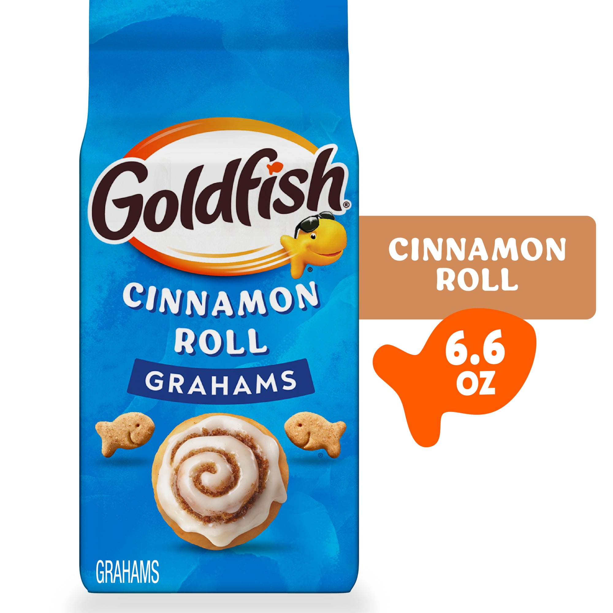 Goldfish Grahams Cinnamon Roll Baked Snack Crackers, 6.6 oz Bag