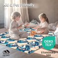 thumbnail image 4 of ODIKA 6'x9' Machine Washable Non-Slip Area Rug, Beacon Design with Nautical Waves and Seaside Lantern Motif High Traffic Rug with Pad, Beige, 711620, 4 of 8