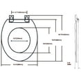 thumbnail image 4 of Dream Bath Beveled Edge Heavy Duty Round Toilet Seat with non-slip seat and quick-attach easy install hardware, MDF Black, 4 of 7