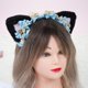 thumbnail image 4 of Aro de pelo Tocado de orejas de gato esponjoso, diadema de cinta de Lolita, adorno para el cabello, accesorio para el cabello, diadema de encaje con orejas de gato para niñas y mujeres, 4 of 8