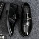 thumbnail image 2 of Zapatos de cuero para hombre, zapatos de vestir de negocios informales, zapatos de cuero negros transpirables para hombres jóvenes, 2 of 5