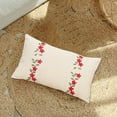 thumbnail image 6 of Embroidered Pillow under $5! kkbbma Embroidered Rose Flower Pillow, Sofa Bed Lumbar Support Cushion, Decorative Throw Pillowcase, Floral Home Decor Accent, Holiday Gift Idea, 6 of 6