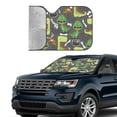thumbnail image 3 of Kdxio Cute Dinosaurs Print Front Windshield Sun Shade,Folding Auto Sunshade for Car Truck SUV-Medium, 3 of 7