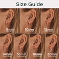 thumbnail image 4 of ChicSilver Huggie Earrings for Women 10MM White Gold Plated Hoop Earrings for Women Hypoallergenic Earrings, 4 of 10