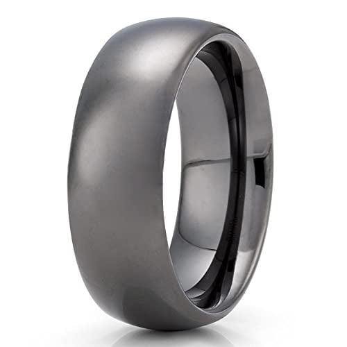 Gunmetal Tungsten Wedding Ring,8mm Wedding Ring,Tungsten Wedding Band,Gunmetal Ring,Tungsten Carbide Ring,Engagement