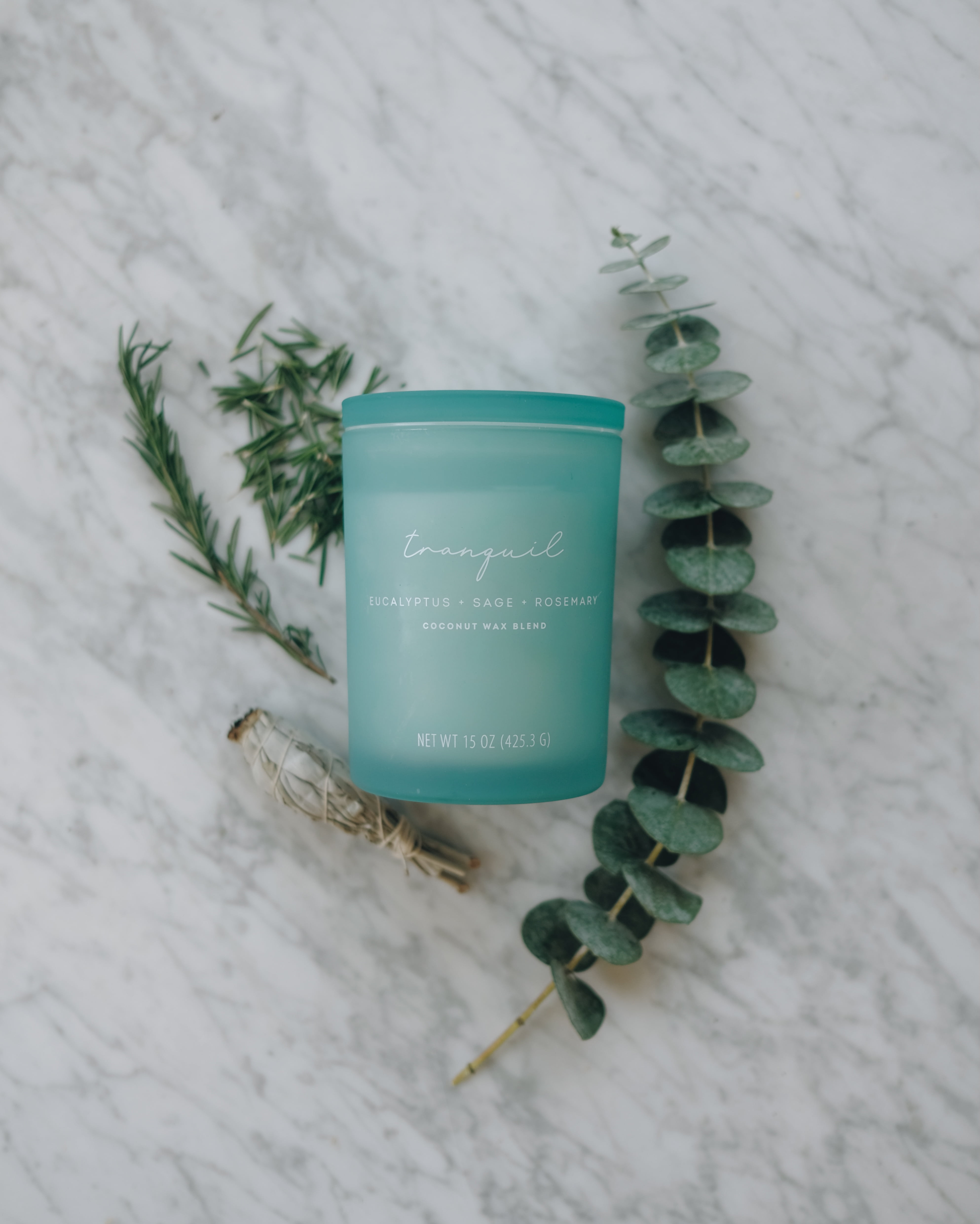 Allswell 15oz Scented 2-Wick Spa Candle - Tranquil (Eucalyptus + Sage + Rosemary)