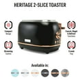 thumbnail image 2 of HADEN Heritage 2-Slice Wide Slot Toaster with Removable Crumb Tray, Browning Control, Cancel, Bagel and Defrost Settings, 2 of 10