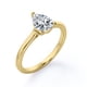 thumbnail image 4 of JeenMata Anillo Clásico Corte de Pera de 1 Quilate, Engaste en Garras, Estilo Solitario, Chapado en Oro Amarillo de 18 K sobre Plata, 4 of 5