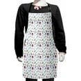 thumbnail image 1 of Alien Kids Apron, Mechanical Robots Pattern Scattered on a Plain Background Futuristic Concept, Boys Girls Apron Bib with Adjustable Ties for Cooking Baking Painting, Multicolor, by Ambesonne, 1 of 2