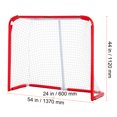 thumbnail image 5 of KFFKFF Hockey Goal, 54" x 44" Kids' Street & Roller Hockey Goal, Durable Steel Frame for Indoor/Outdoor Use, Easy Setup Junior Hockey Net, Portable Design for Young Players, White/Red, 5 of 9