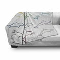 thumbnail image 3 of Sea Animals Soft Flannel Fleece Throw Blanket, Dolphin Silhouettes Intelligent and Playful Fish Grace Marine Ocean Pattern, Cozy Plush for Indoor and Outdoor Use, 60" x 80", Multicolor, by Ambesonne, 3 of 6