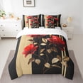 thumbnail image 2 of Feelyou Romantic Rose Women Twin Bedding Sets 7-Piece, Couple Anniversary Bedding Comforter Set, Modern Fashion Abstract Reversible Sheet Sets, Microfiber Bedroom Decor, 2 of 7