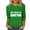 #0013-Green, variant on Women's Funny Graphic Shirts Crewneck Short Sleeve Letter Printed Casual Summer T-Shirts