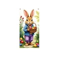 thumbnail image 2 of Easter Door Curtain Decorations, Spring Holiday Door Cover, Bunny Rabbit Party Door Hanging, Festive Easter Decor for Home Classroom Office, Polyester Door Banner with Colorful Easter Egg Design, 2 of 7