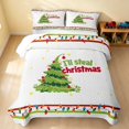 thumbnail image 2 of Erosebridal Christmas Truck Twin Quilt Set, Christmas Tree Twin Coverlet Set, White Steal Christmas 2 Pieces 1 Bedspread and 1 Pillowcase, 2 of 7