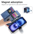 thumbnail image 2 of Compatible with Magsafe, Magnetic 2 in 1 Detachable Wallet Case for iPhone 11, with Credit Card Slots Men Women, PU Leather RFID Blocking Flip Kickstand with Finger Ring, Blue, 2 of 11