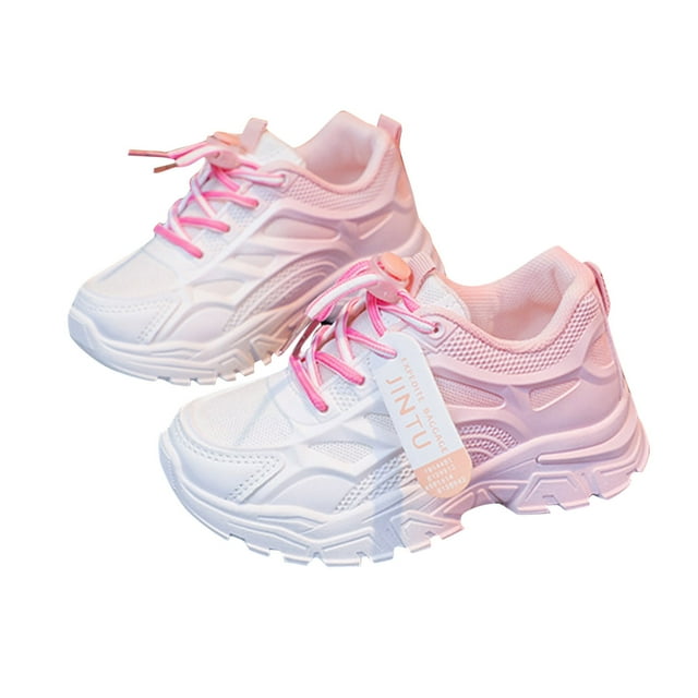 MIASHUI Espadrilles Garçons Filles Semelle Plate Confortable Chaussures de Sport Décontractées, Rouge, 4.5-5 Ans