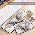 thumbnail image 6 of Coolnut Kitchen Rugs 2 Piece Waterproof Non Slip Kitchen Mat Elephant Kitchen Rug Set for Sink Office Kitchen Cafe, 19.7"x47.2"+19.7"x27.6" Home Decor Gifts, 6 of 7